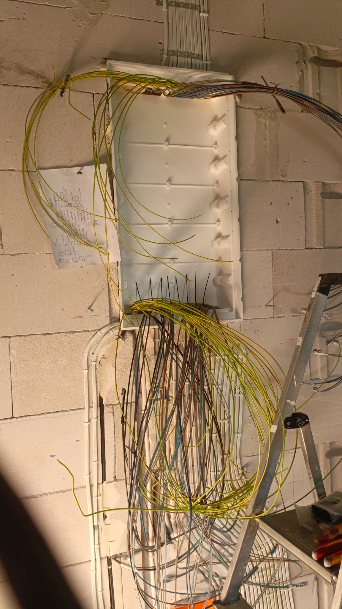 Przewody przygotowane do montażu rozdzielnicy elektrycznej — Gold-Electric